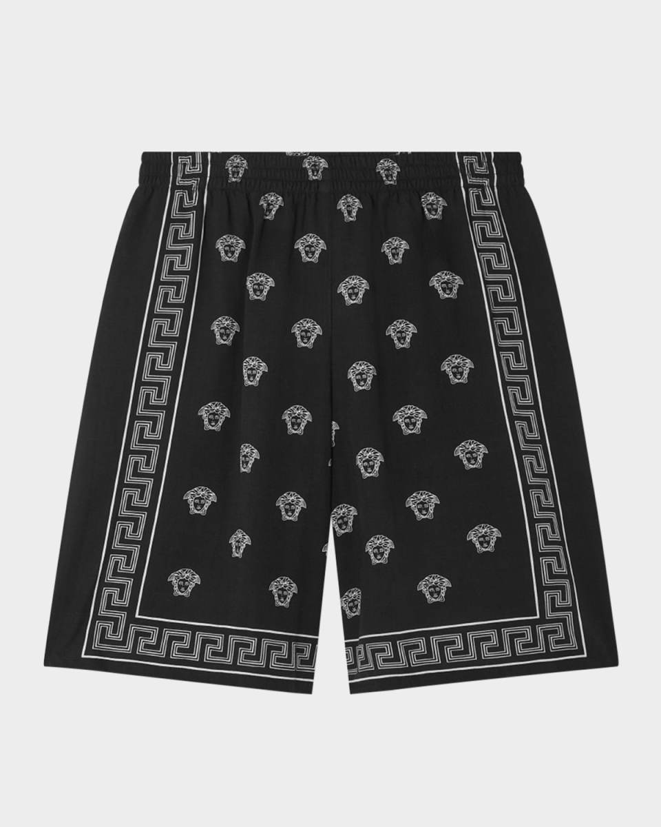 Boy's Bandana-Inspired Fleece Shorts, Size 6-14